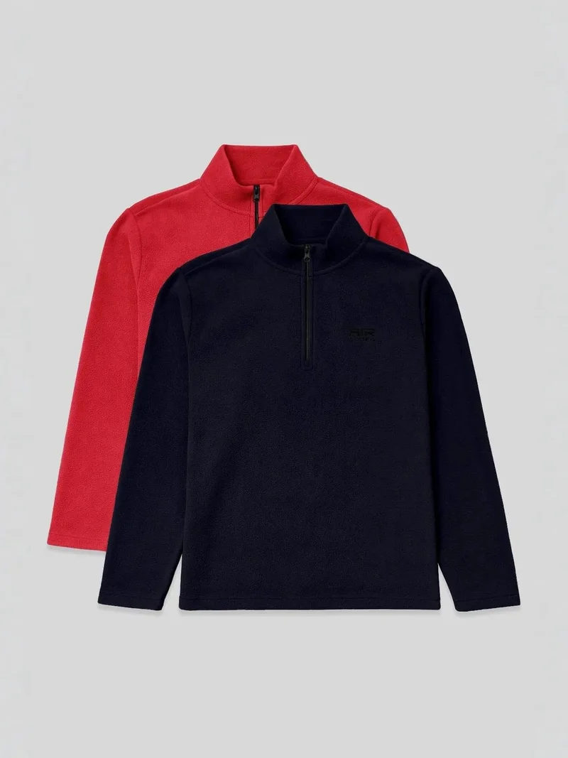 تومي لايف TOMMY Men's Half-Zip Plush Sweatshirt