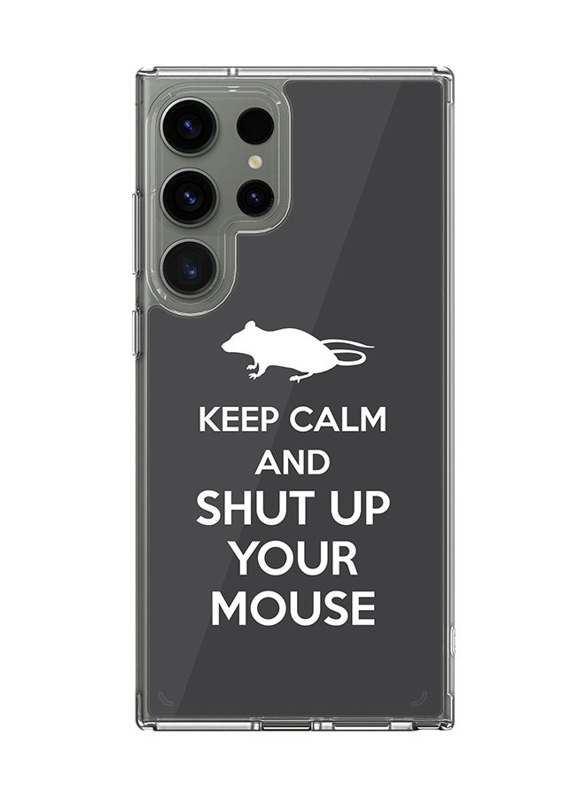 Stylizedd Classic Clear Case for Samsung Galaxy S23 Ultra , Hybrid Soft  Thin Transparent Cover [ Designed for Samsung Galaxy S23 Ultra ] - Shut Up Your Mouse - Image 1