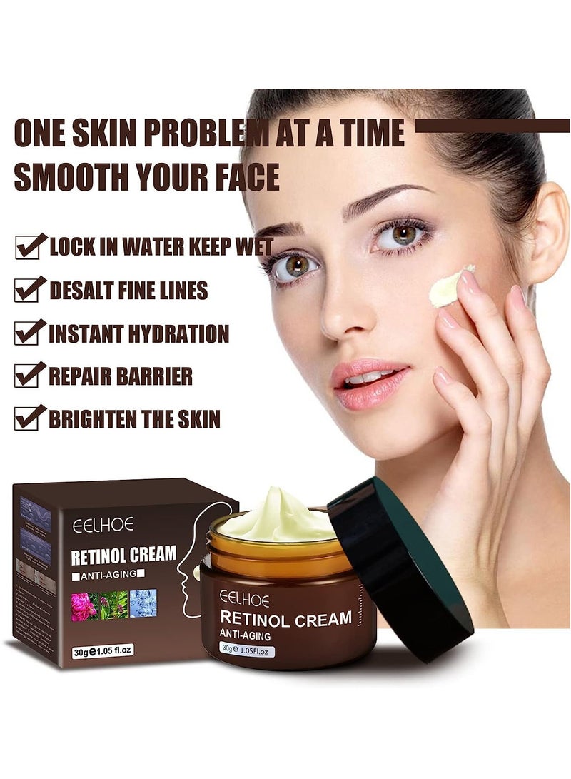 EELHOE Retinol Anti Ageing Wrinkle Removal Skin Firming Cream, Eelhoe Retinol Cream Anti-Ageing, Retinol Skin Cream, Anti Ageing Firming Facial Cream for Day & Night (1) - Image 3