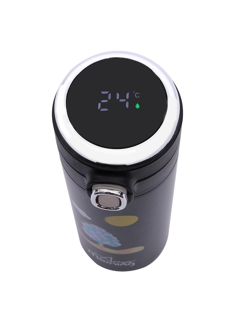 Any Morning Stainless Steel Travel Thermos Flask 420ml, Tea Coffee Thermos with LED Temperature Display, BPA Free, Insulated Water Bottle, Keep Hot or Cold, Great for Picnic Office Camping, 14.2 oz - SK22017  - Image 2