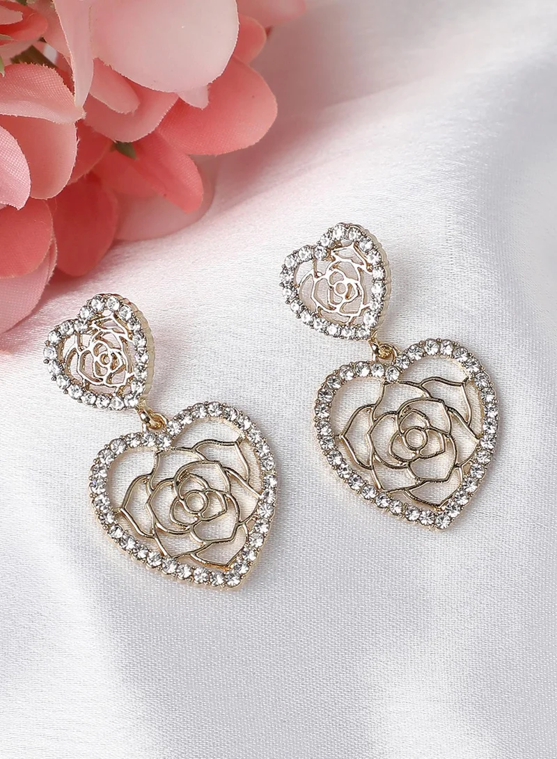 سوهي مطلية بالذهب مصمم الحجر انخفاض القرط الطرف