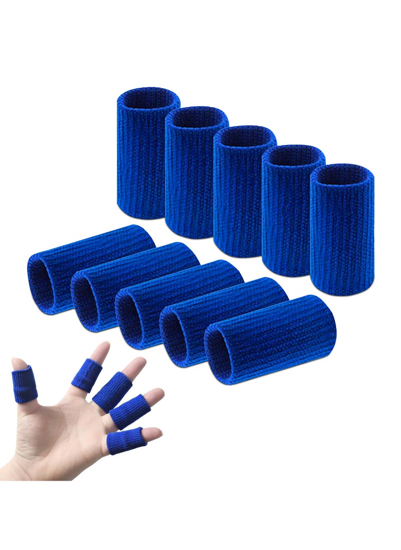 KM SPORTS KM SPORTS High Quaility Winter Finger Sleeve Basket Ball Finger Guard Support finger sleevers cricket fielding finger cover (BLUE)  - Image 1