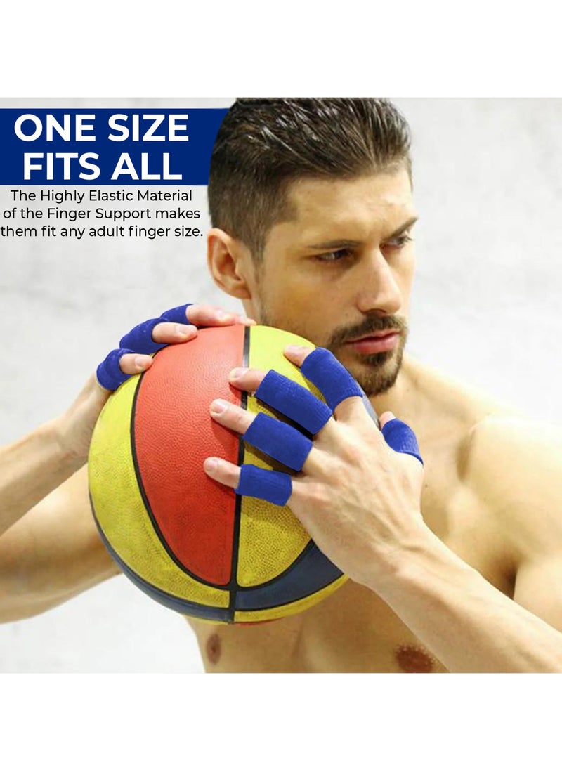 KM SPORTS KM SPORTS High Quaility Winter Finger Sleeve Basket Ball Finger Guard Support finger sleevers cricket fielding finger cover (BLUE)  - Image 2