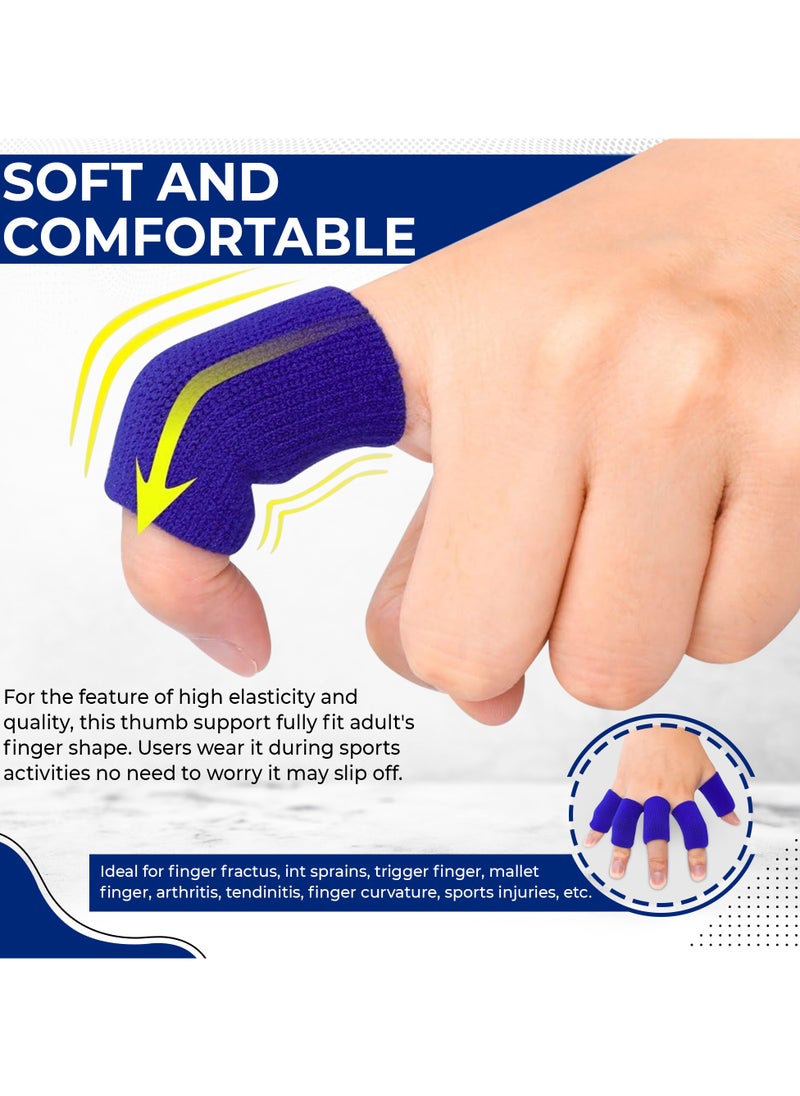 KM SPORTS KM SPORTS High Quaility Winter Finger Sleeve Basket Ball Finger Guard Support finger sleevers cricket fielding finger cover (BLUE)  - Image 4