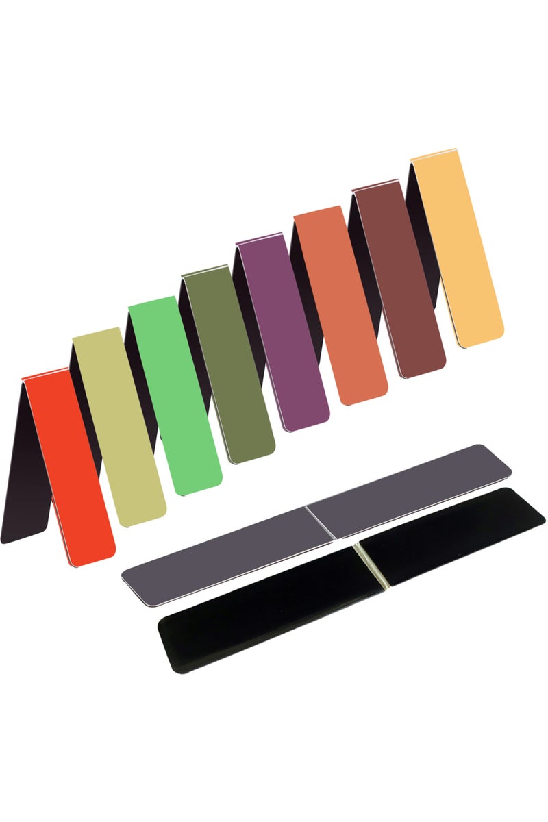 إيروريكس مجموعة من 10 فواصل كتب مغناطيسية بألوان متعددة، من النوع أ، مناسبة للطلاب والمعلمين والفصول الدراسية.