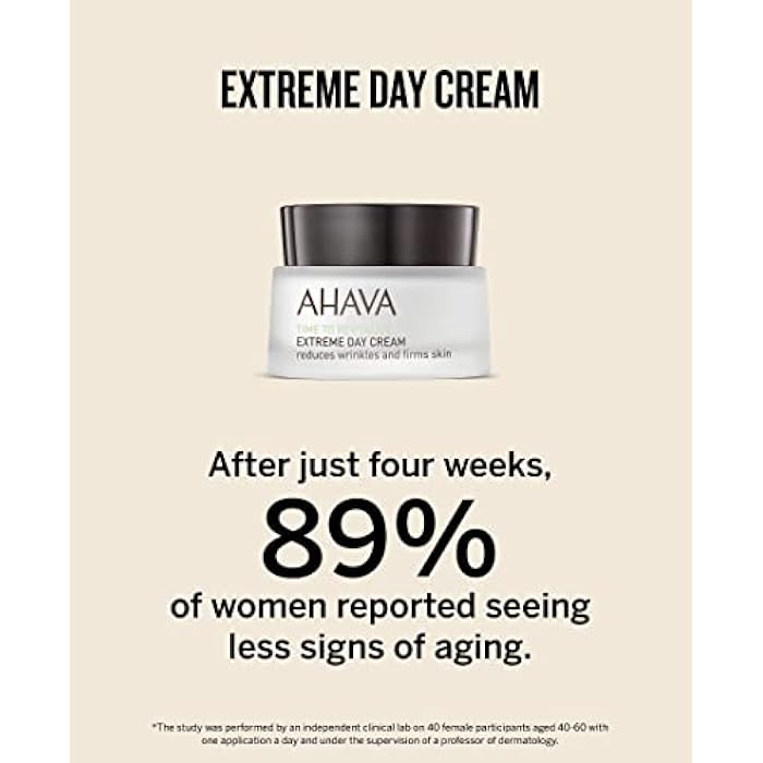 AHAVA Extreme Day Cream - Silky Soft, Reduces Wrinkles, Firms & Strengthens Skin, Enriched with Patented Extreme Complex, Exclusive Dead Sea Osmoter, Peptides, Hyaluronic Acid & Resveratrol 1.7 Fl.Oz - Image 2