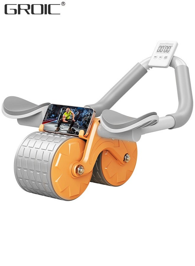 GROIC Ab Roller Wheel,Ab Workout Equipment for Abdominal & Core Strength Training, Ab Wheel Roller for Core Workout, Home Gym, Ab Machine with Timer,Knee Pad - Image 1