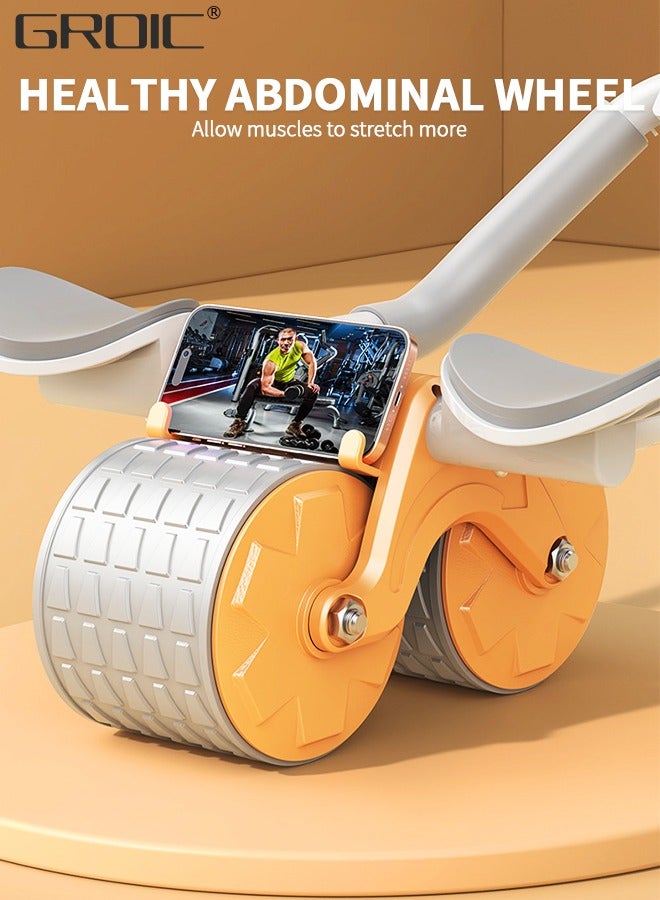 GROIC Ab Roller Wheel,Ab Workout Equipment for Abdominal & Core Strength Training, Ab Wheel Roller for Core Workout, Home Gym, Ab Machine with Timer,Knee Pad - Image 2