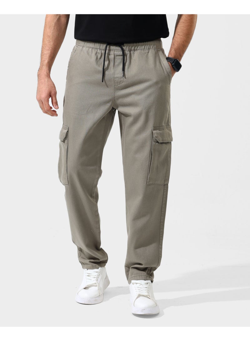 دوت بنطلون رجالي جبردين كارغو بكمر استك ورباط - Image 1