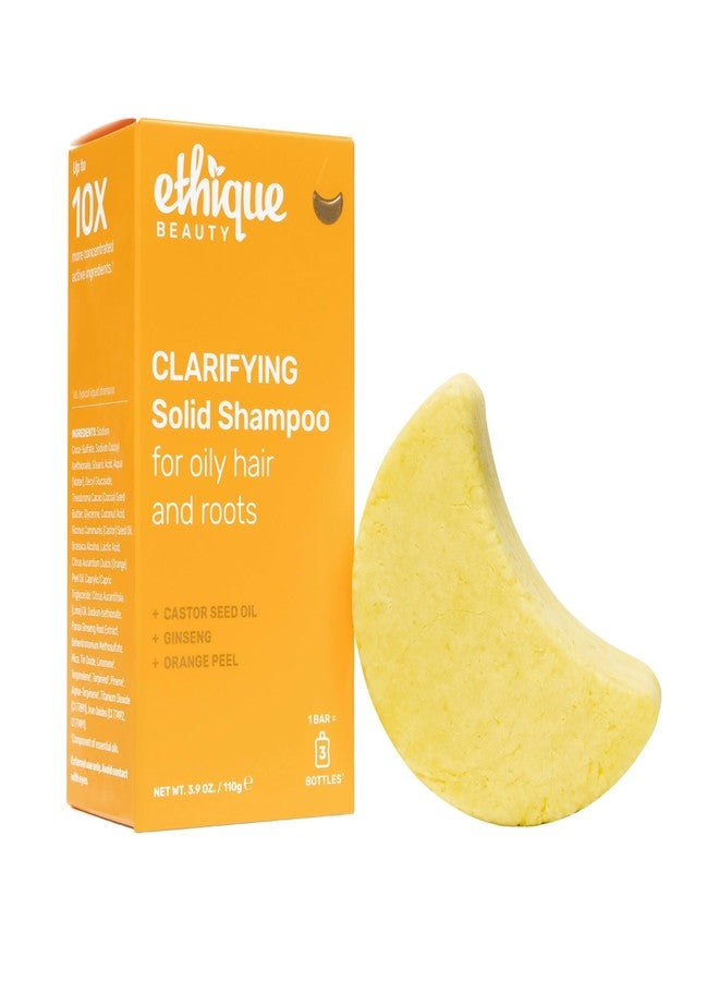 Ethique Clarifying Shampoo Bar for oily hair with Castor Oil - Plastic-Free, Vegan, Cruelty-Free, 3.88 oz - Formerly St. Clements - Image 1