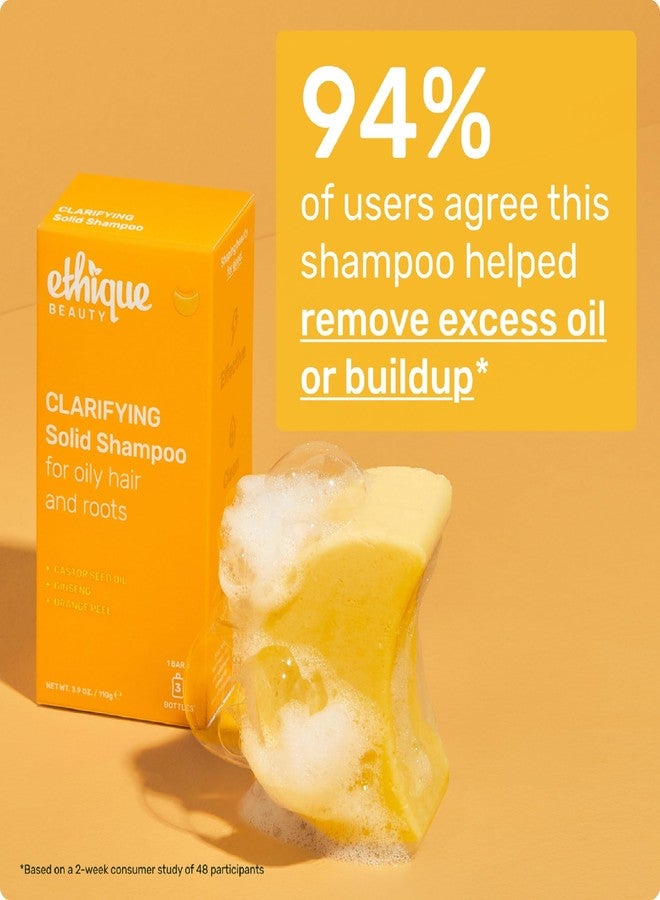 Ethique Clarifying Shampoo Bar for oily hair with Castor Oil - Plastic-Free, Vegan, Cruelty-Free, 3.88 oz - Formerly St. Clements - Image 5