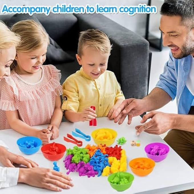 ألعاب مونتيسوري 2 3 4 5 سنوات، لعبة الديناصور للعد والفرز والمطابقة، لعبة تعليمية لرياض الأطفال، لعبة فرز للأطفال، ألعاب التعرف على الألوان للأطفال من 1-3 سنوات، للأولاد والبنات. - Image 4