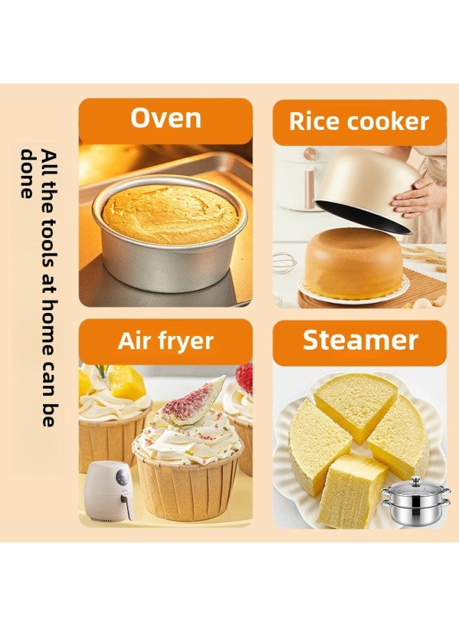 Cake Premixed Powder Electric Rice Cooker Air Fryer Special Low-gluten Flour Baking Household Free Family Baking Bread Powder-Specifications:6inch 10 Chiffon Greaseproof Paper Trays - Image 5