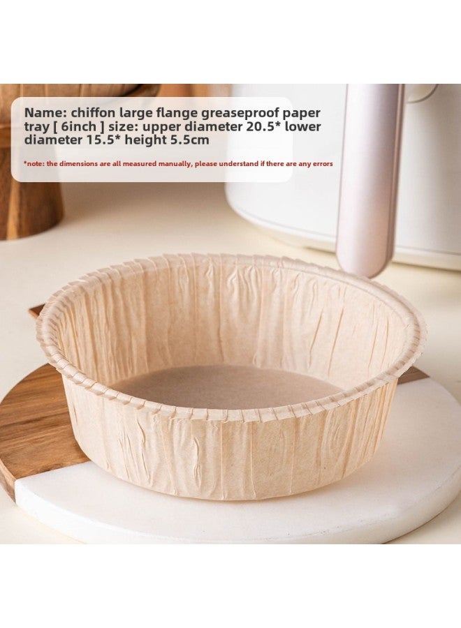 Cake Premixed Powder Electric Rice Cooker Air Fryer Special Low-gluten Flour Baking Household Free Family Baking Bread Powder-Specifications:6inch 10 Chiffon Greaseproof Paper Trays - Image 1