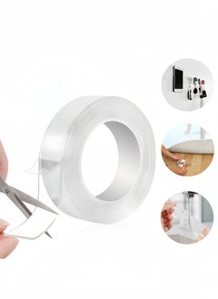 fantasize Nano Grip Tape 3M Double-Sided Adhesive Strips - Reusable, Washable and Traceless for Kitchen, Bathroom and Home (3cm x 2mm) - Removable Strong Hold  - Image 1