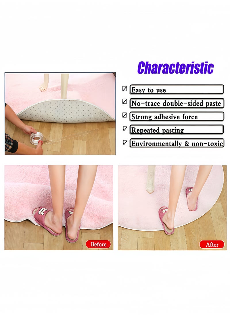 fantasize Nano Grip Tape 3M Double-Sided Adhesive Strips - Reusable, Washable and Traceless for Kitchen, Bathroom and Home (3cm x 2mm) - Removable Strong Hold  - Image 5