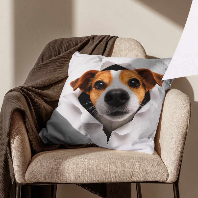 Cute Dog Print Throw Pillow Cover Decorative Sofa Cushion Cover Soft Home Decor - Image 4
