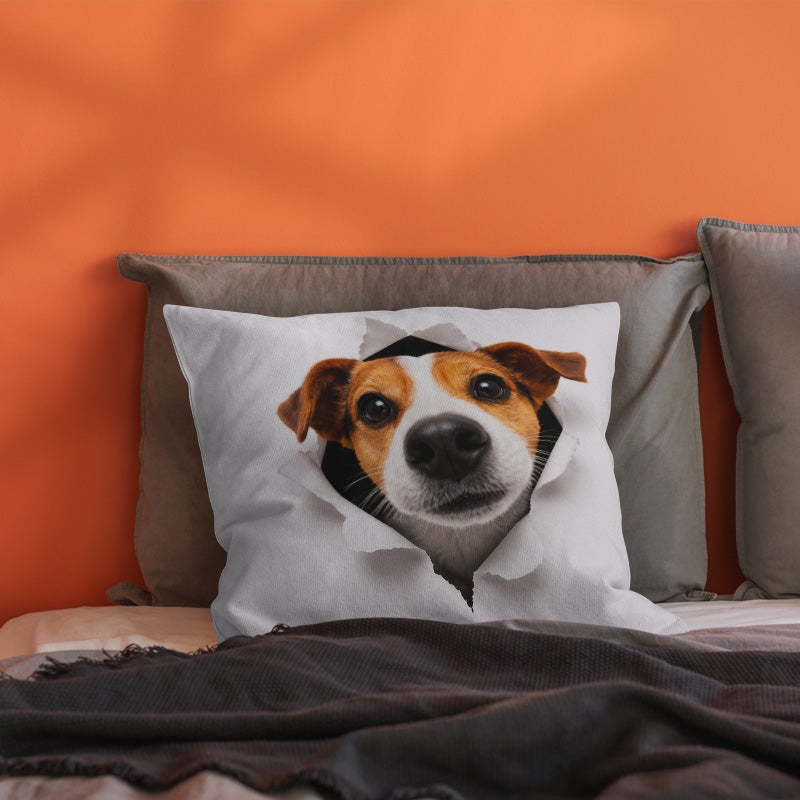 Cute Dog Print Throw Pillow Cover Decorative Sofa Cushion Cover Soft Home Decor - Image 5