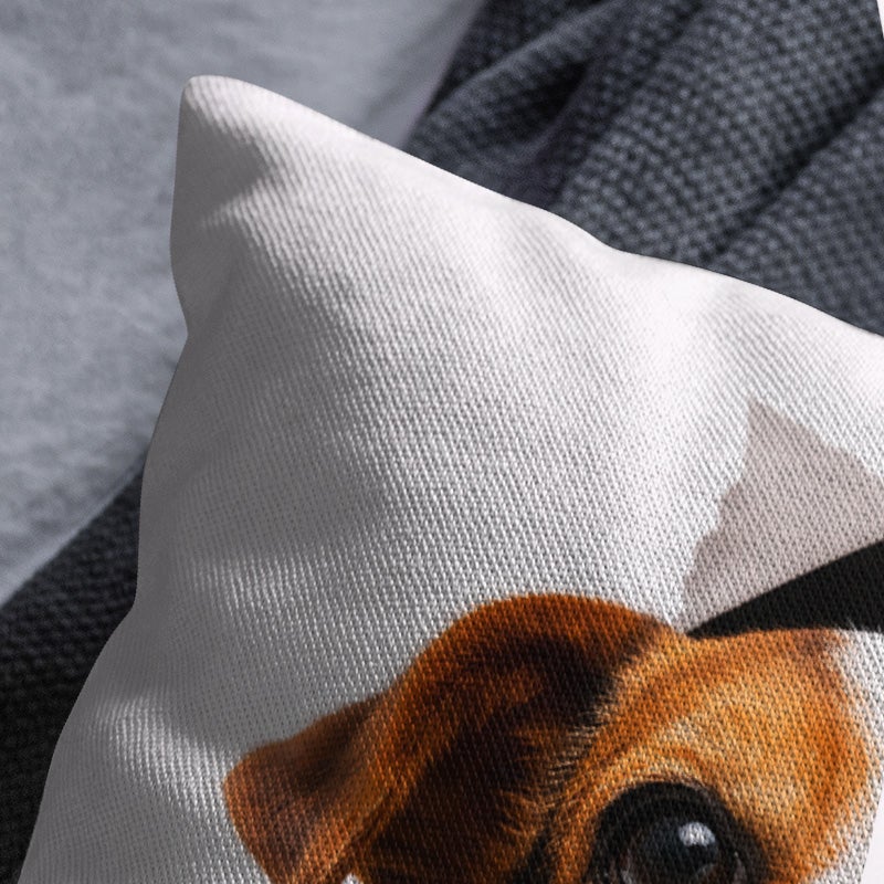 Cute Dog Print Throw Pillow Cover Decorative Sofa Cushion Cover Soft Home Decor - Image 3