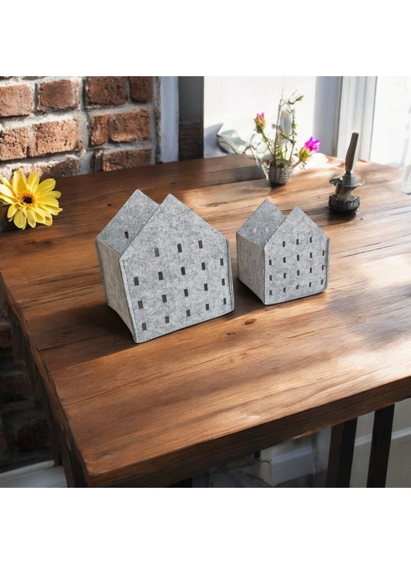 Next Craft Decorative Box Organizer Storage Box Basket 3 Pieces 3mm Felt  - Image 5
