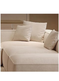 KARNAK Karnak Molly U Shape Sofa For A Modern Lounge And Cozy Corner Linen Fabric Beige  - Image 4
