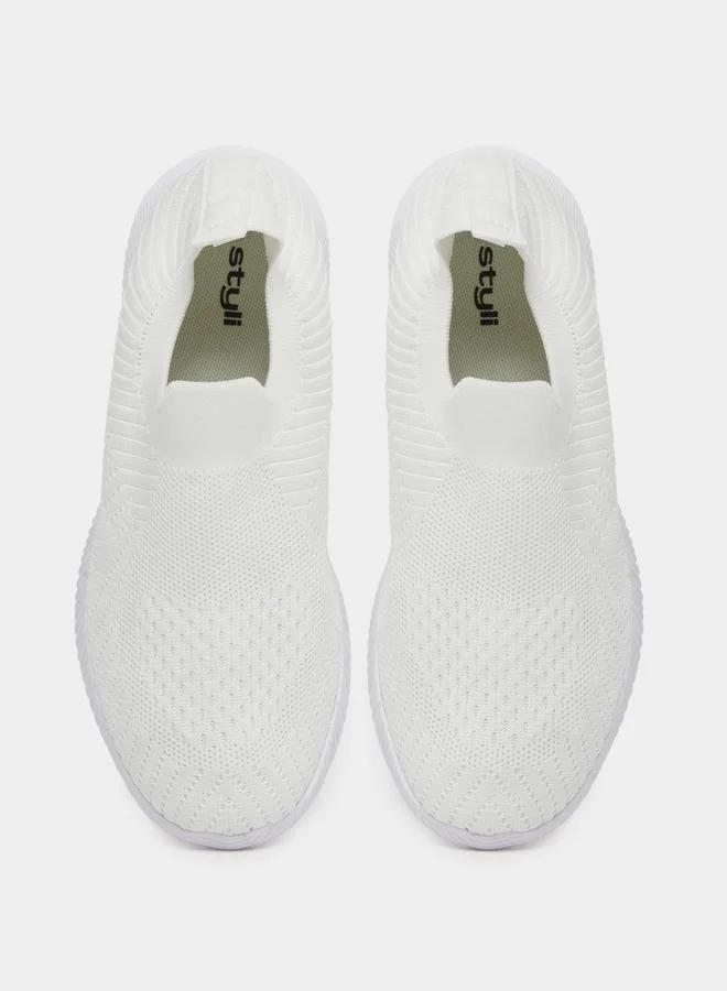Styli Styli Textured Slip On Sneakers