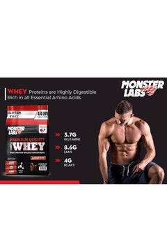 MONSTER LABS Monster Labs 100% Whey Protein Powder Primary Source Isolate, 20 Grams of Protein for Muscle Support and Recovery - Café Brazil, 4.4 Lbs, 67 Servings  - Image 4