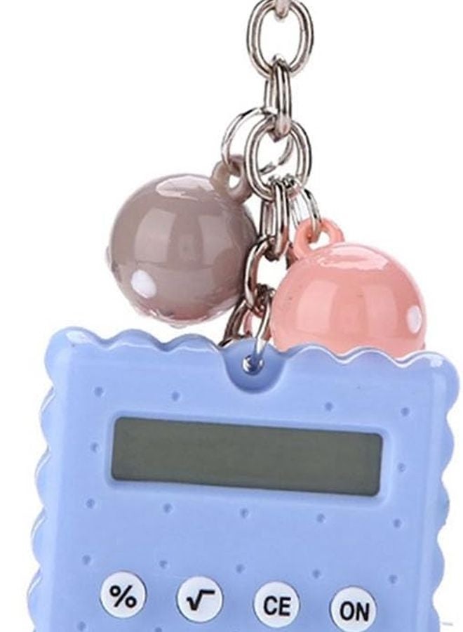 Portable Mini Calculator For Kids In Candy Color Cute Keychain Gift - Image 1