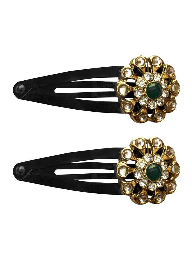 FURE Traditional Kundan Snap Hair Clip - Image 1