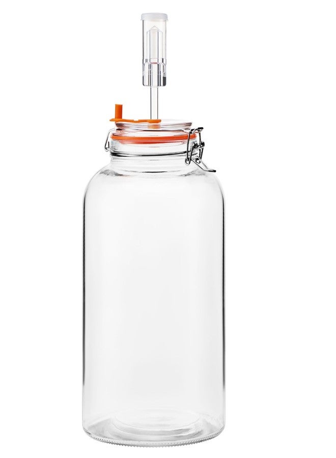 Glolaurge 1Pack Fermentation Jar, 2Gallon Wide Mouth Glass Fermenting Kit with Airlocks for Making Sauerkraut, Kimchi, Pickles, Mead, Cider & More - Image 1