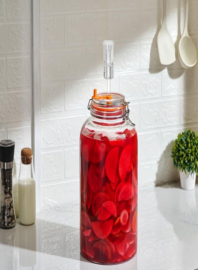 Glolaurge 1Pack Fermentation Jar, 2Gallon Wide Mouth Glass Fermenting Kit with Airlocks for Making Sauerkraut, Kimchi, Pickles, Mead, Cider & More - Image 4