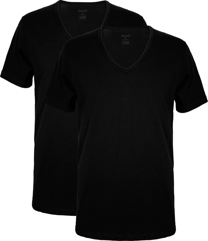 KOM Short Sleeve Koton Modal Men's Enrico 2-Piece V-Neck T-Shirt