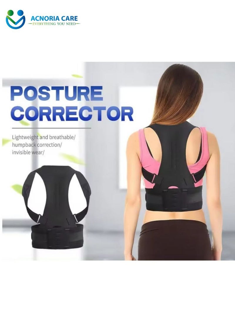 ACNORIA CARE - Adjustable Back Corrector Corset To Correct Body Posture Clavicle Spine Shoulder And Lumbar Support Black  Color Size S - From Acnoria Care - Image 1
