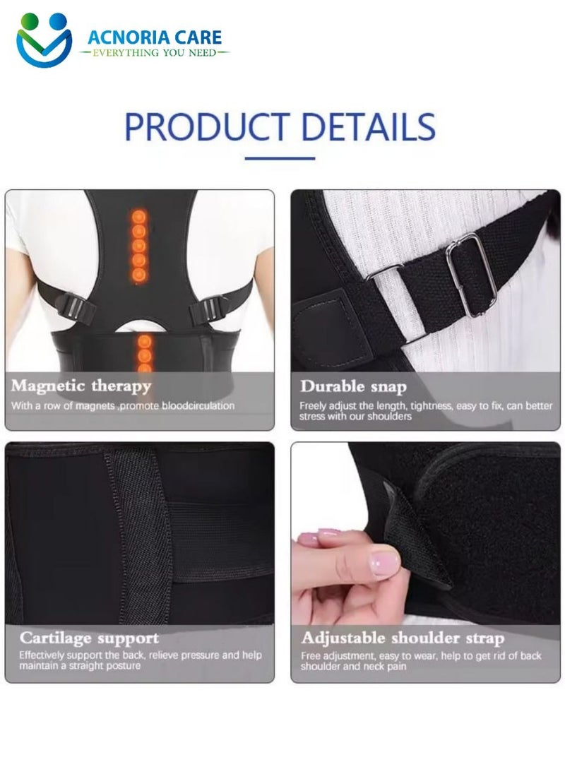 ACNORIA CARE - Adjustable Back Corrector Corset To Correct Body Posture Clavicle Spine Shoulder And Lumbar Support Black  Color Size S - From Acnoria Care - Image 1