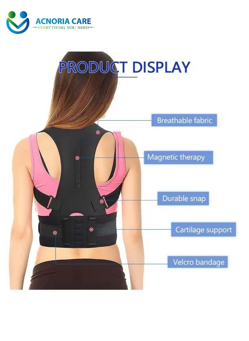 ACNORIA CARE - Adjustable Back Corrector Corset To Correct Body Posture Clavicle Spine Shoulder And Lumbar Support Black  Color Size S - From Acnoria Care - Image 1