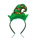 Oarkive Elf Headband and Ears Green Kids Christmas Headwear Santa Hat for Toddlers Kids Adults Women - Image 3