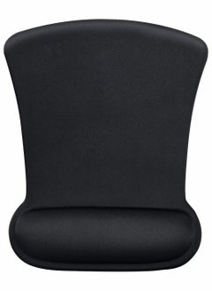 Ergonomic Mouse Pad with Wrist Support Gel Mouse Pad with Wrist Rest, Comfortable Computer Mouse Pad for Laptop, Pain Relief Mousepad with Non-slip PU Base for Office and Home (9.8 x 7.8 in, Black)