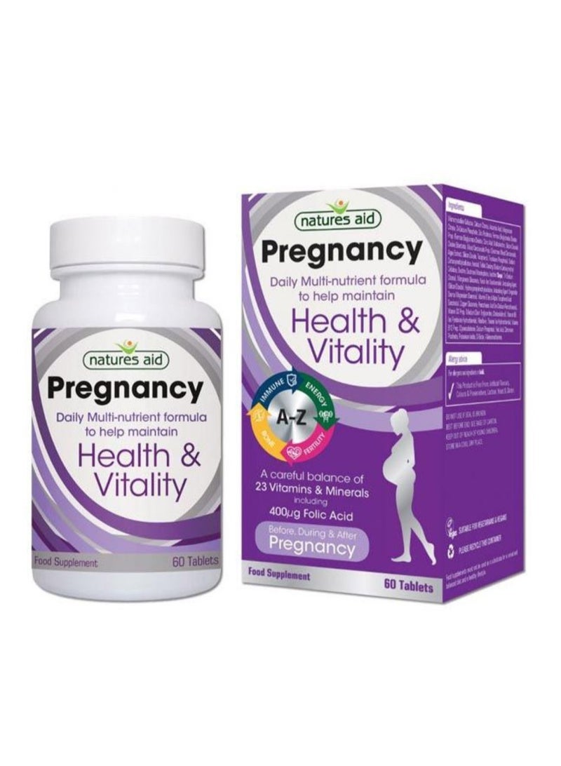 Natures Aid Pregnancy Health Vitality 60's Tablets - Image 1