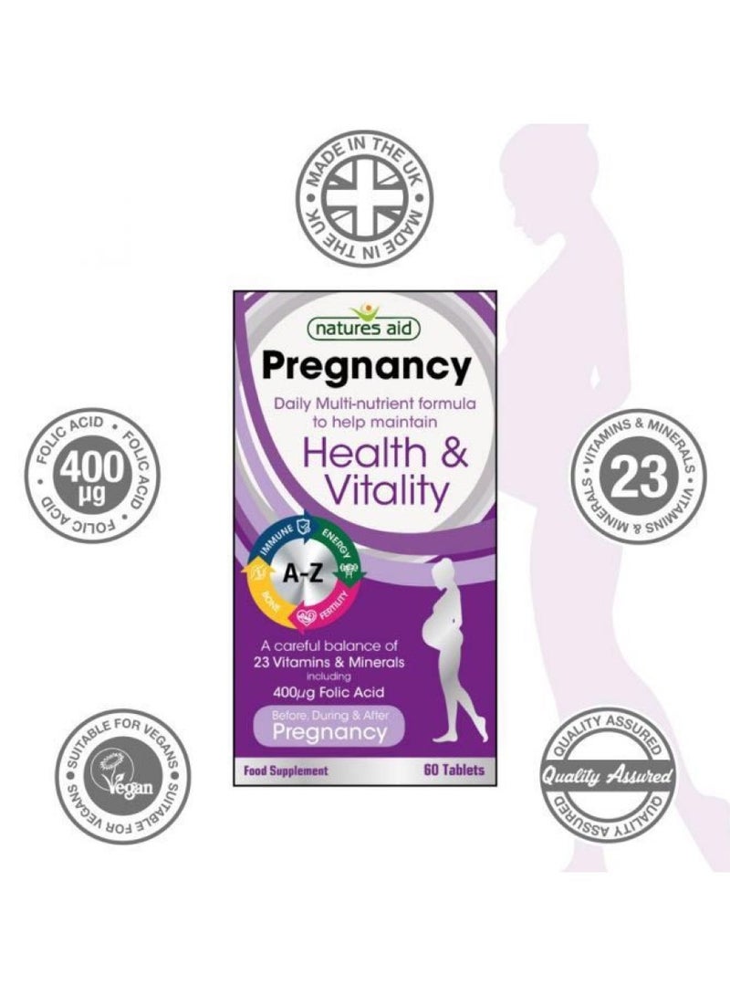 Natures Aid Pregnancy Health Vitality 60's Tablets - Image 3