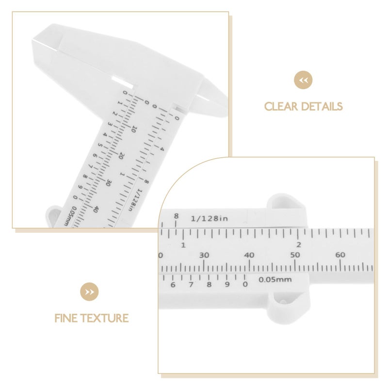 Plastic Vernier Caliper 5pcs Double Scale Measuring Tool for Woodworking Engineering Students - Image 4