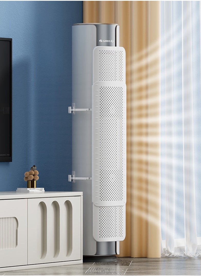 SänHahn 3 in 1 Floor-standing Ac Deflector Retractable 20.5-35.4" Universal, Air Conditioner Deflector Direct Blow Prevention Installation with Traceless Glue, Enhance Cooling and Heating Circulation  - Image 1