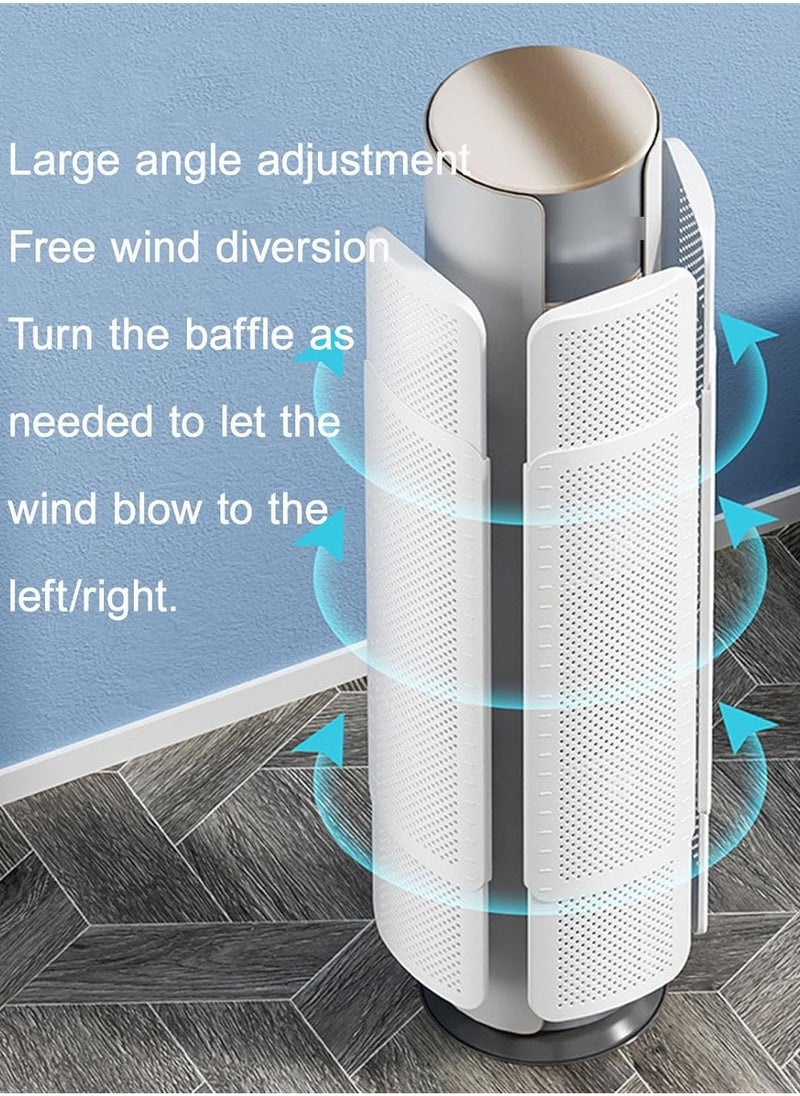 SänHahn 3 in 1 Floor-standing Ac Deflector Retractable 20.5-35.4" Universal, Air Conditioner Deflector Direct Blow Prevention Installation with Traceless Glue, Enhance Cooling and Heating Circulation  - Image 2