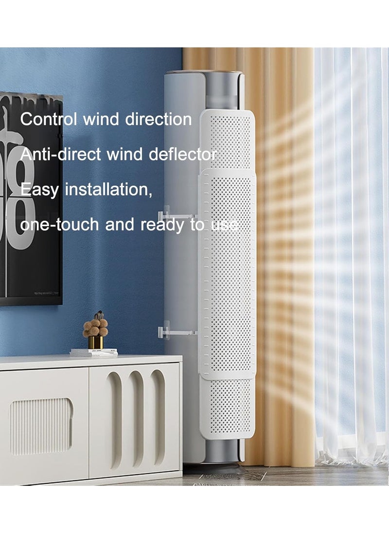 SänHahn 3 in 1 Floor-standing Ac Deflector Retractable 20.5-35.4" Universal, Air Conditioner Deflector Direct Blow Prevention Installation with Traceless Glue, Enhance Cooling and Heating Circulation  - Image 5