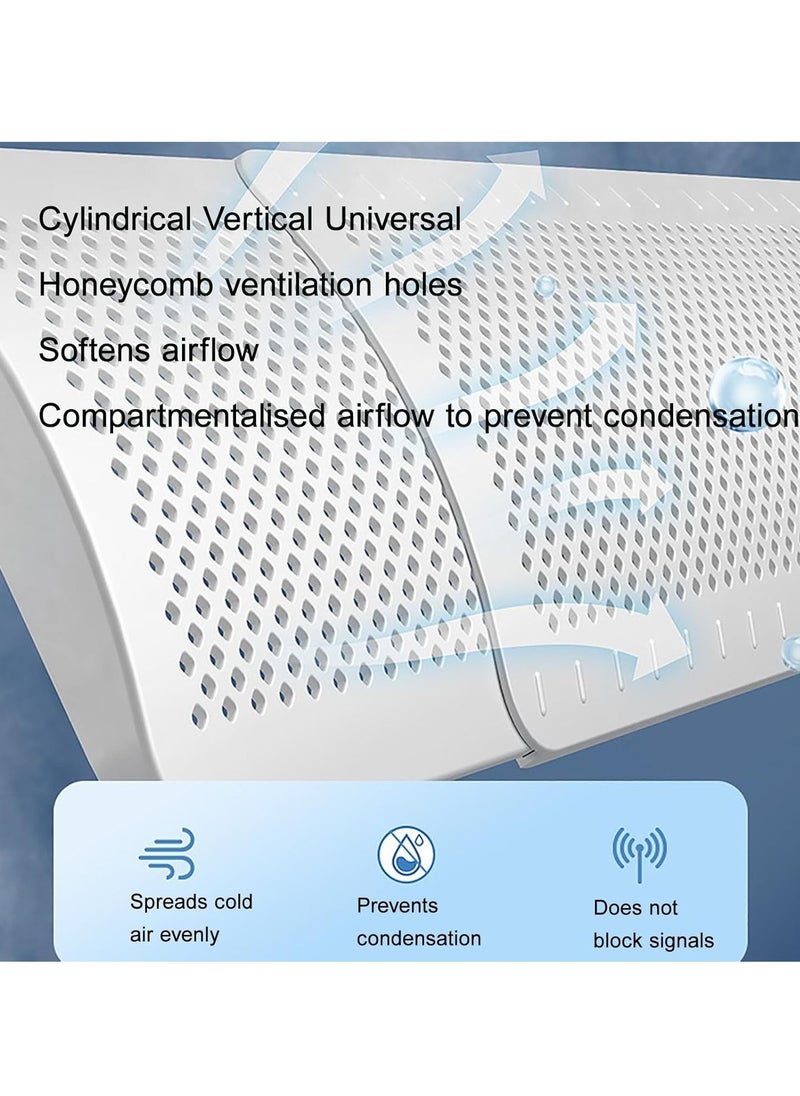 SänHahn - 3 in 1 Floor-standing Ac Deflector Retractable 20.5-35.4" Universal, Air Conditioner Deflector Direct Blow Prevention Installation with Traceless Glue, Enhance Cooling and Heating Circulation - Image 1