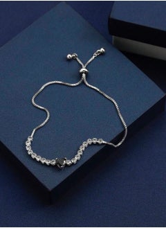 Luxury & Elegant Women's Silver Plated Bracelet Cubic Zirconia