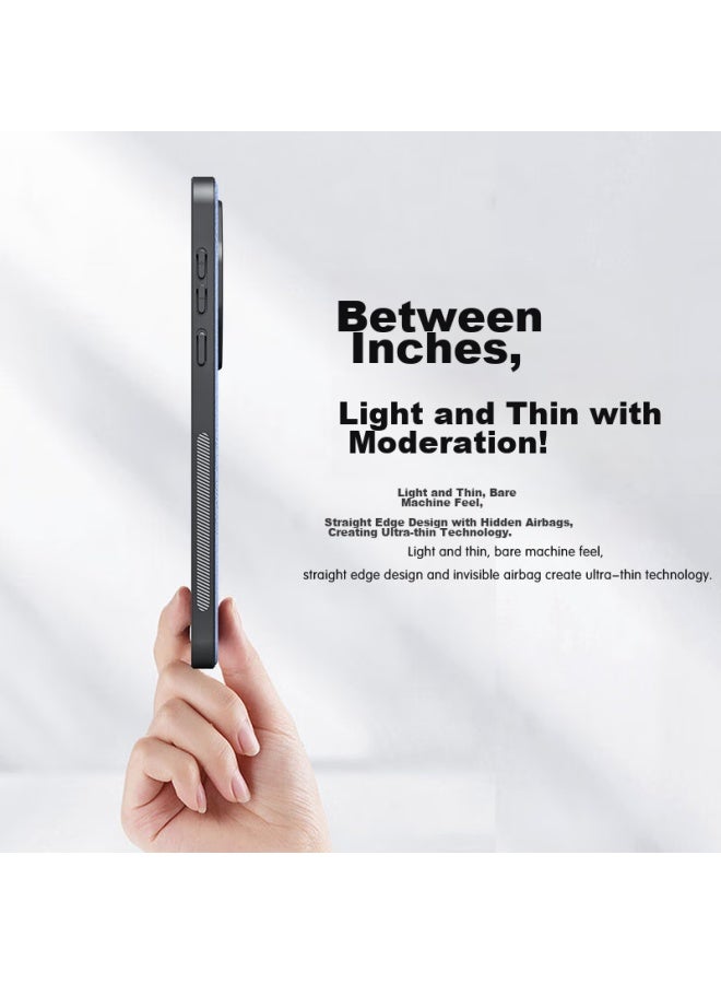 Hotfire غطاء هاتف هوتفاير لجهاز Iqoo 12 Pro، غطاء واقي Vivo Iqoo 12 Pro، غلاف سيليكون مطور يشبه جلد الحمل غير اللامع لحماية كاملة للرجال والنساء - أسود منتصف الليل - Image 4