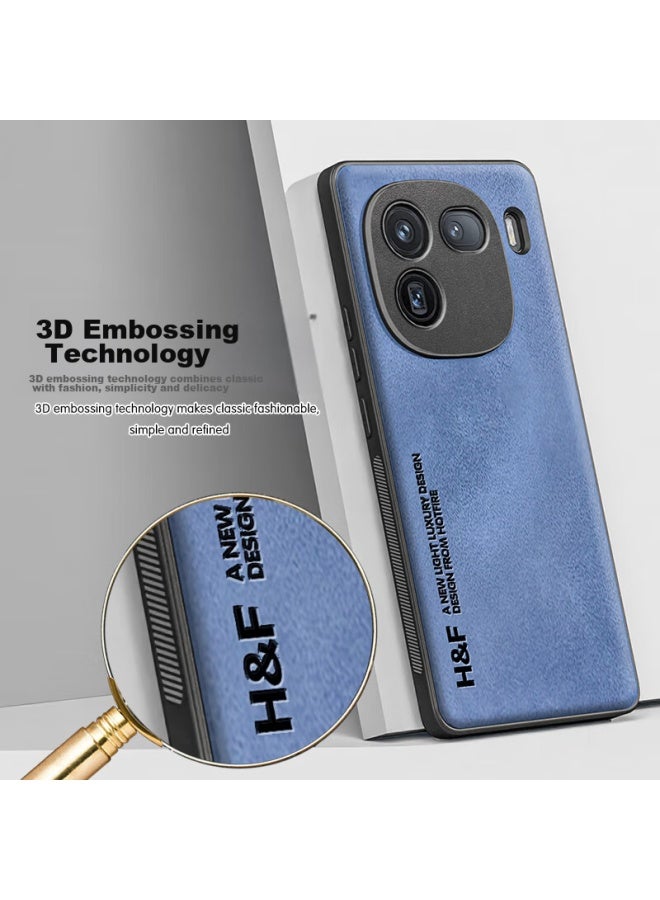 Hotfire غطاء هاتف هوتفاير لجهاز Iqoo 12 Pro، غطاء واقي Vivo Iqoo 12 Pro، غلاف سيليكون مطور يشبه جلد الحمل غير اللامع لحماية كاملة للرجال والنساء - أسود منتصف الليل - Image 2