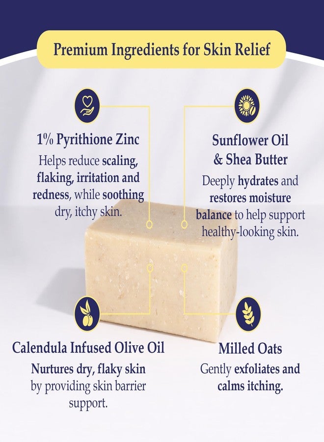 Noble Formula 1% Pyrithione Zinc Soap Bar with Sunflower Oil & Shea Butter – Face, Body & Scalp Gentle Cleansing Bar for Sensitive, Dry & Problem-Prone Skin - No Palm Oil, Handmade in the USA, 3.25 oz - Image 4