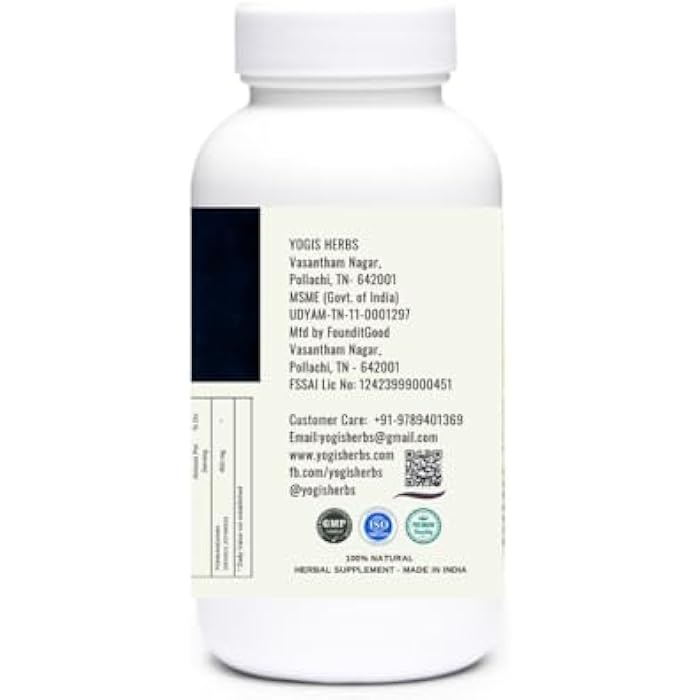 YOGIS HERBS Ponnanganni Capsules (Joyweed/Alternanthera sessilis) – 100% Natural Herbal Supplement for Hair Health, Eye Care, Skin Glow, and Detox Support – 90 Veg Capsules - Image 4