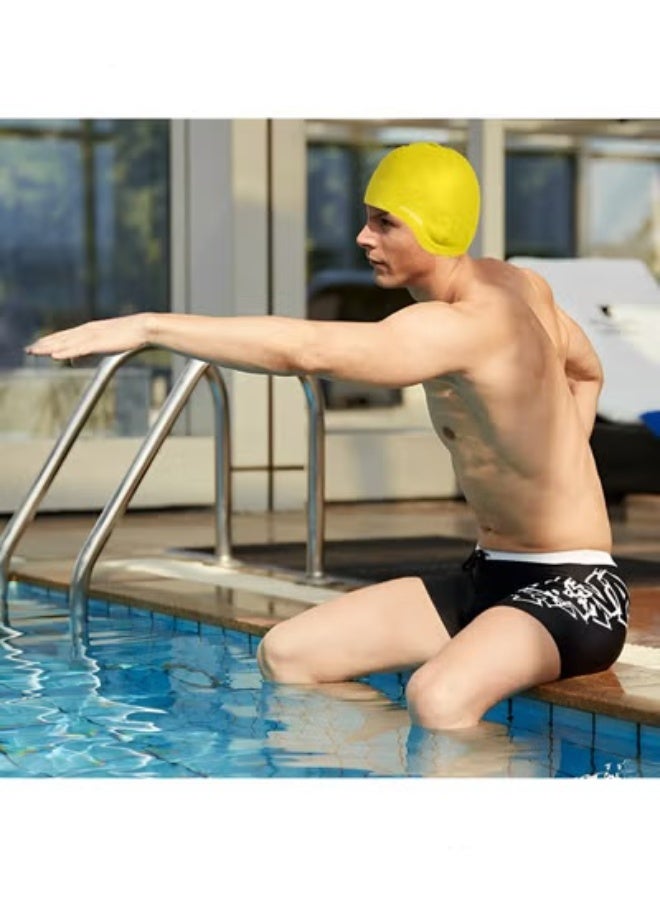 HALAMODO Swimming Cap Silicone Swim Cap Durable Non-Slip Waterproof Swim Cap for Protect Ears & Long Hair for Women Men Adult and Kids - Image 5